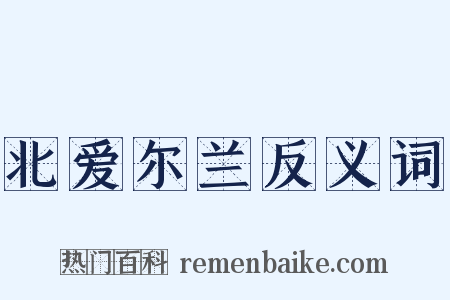 北爱尔兰反义词是什么意思的图片